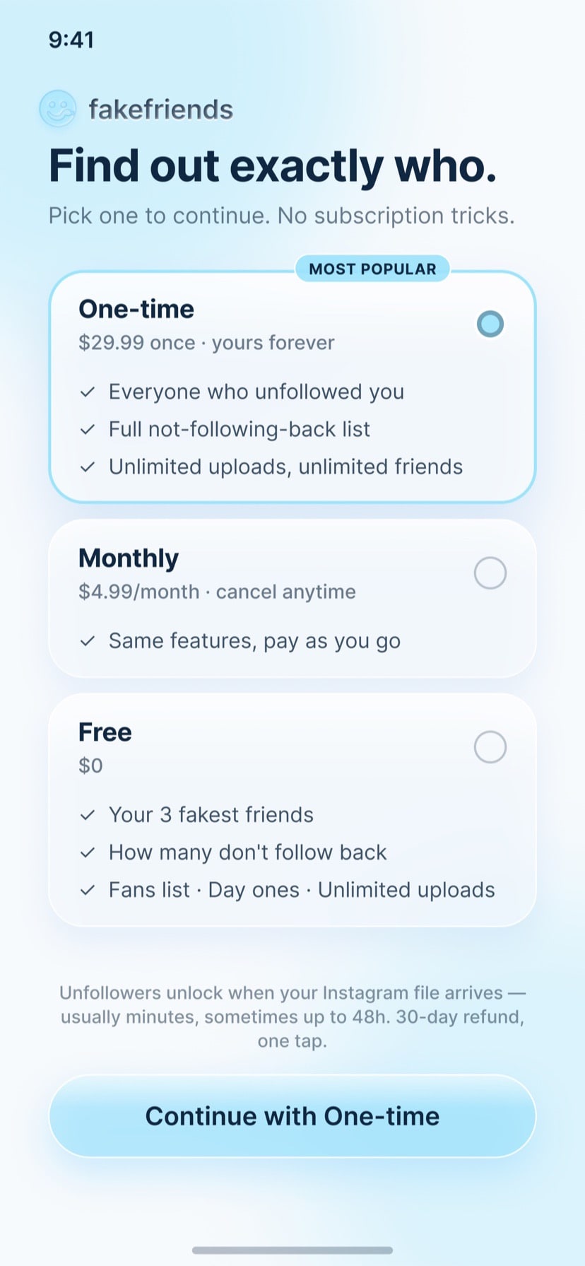 Find out exactly who — $29.99 once or $4.99 a month, no subscription tricks